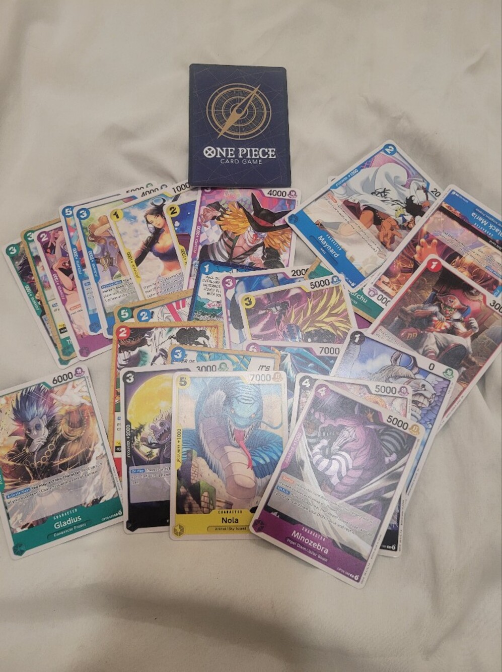 Onepiece Trading Card Lot - Blue, Purple, Yellow, Green, Pink, Red, Black, White